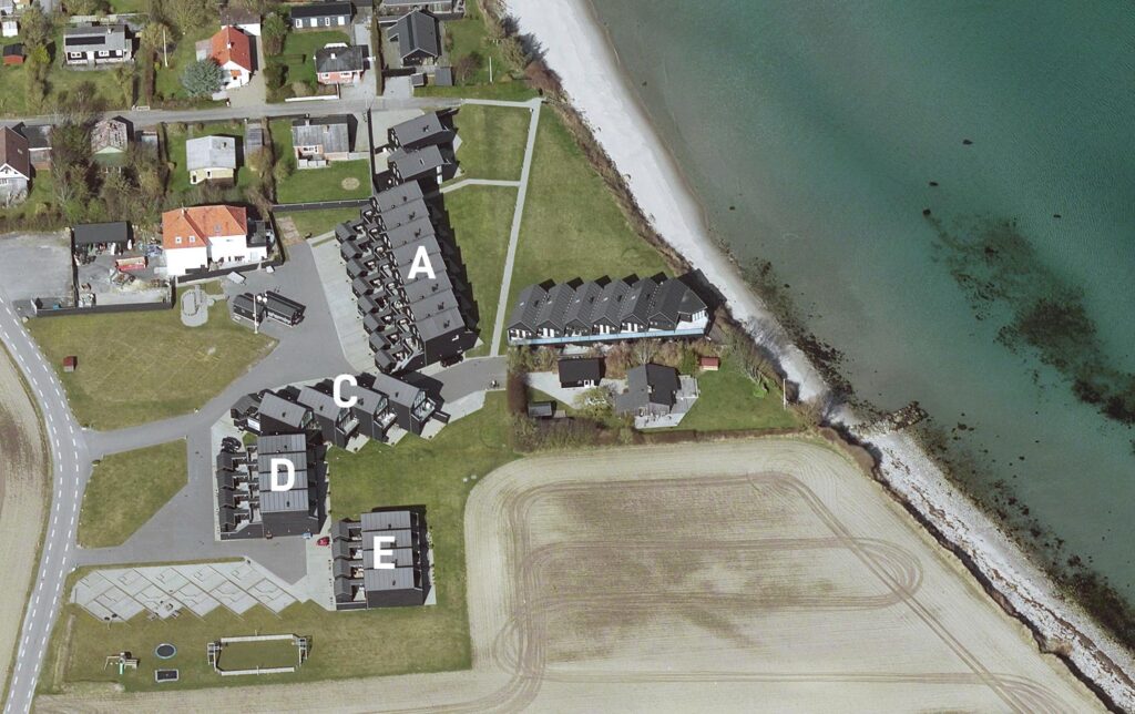 Oversigtskort over Ballen Strandpark.